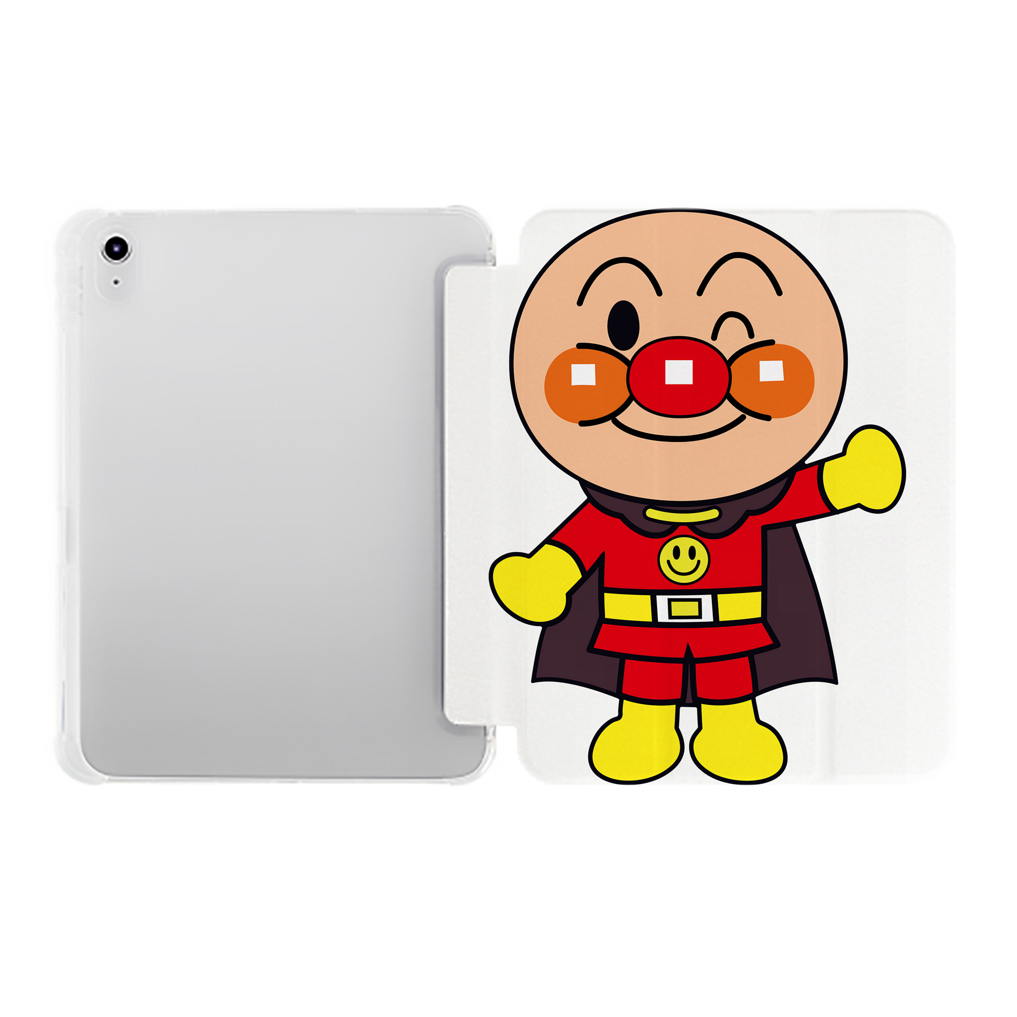 （画像用） アンパンマン Anpanman IPad ケース ペン収納付き 三つ折りスタンド PUレザー×シリコン 対応機種9.5/10.5/10.9インチ